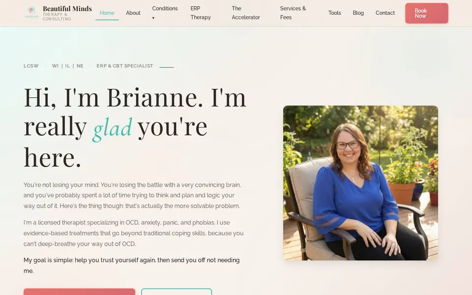 Beautiful Minds Therapy home page