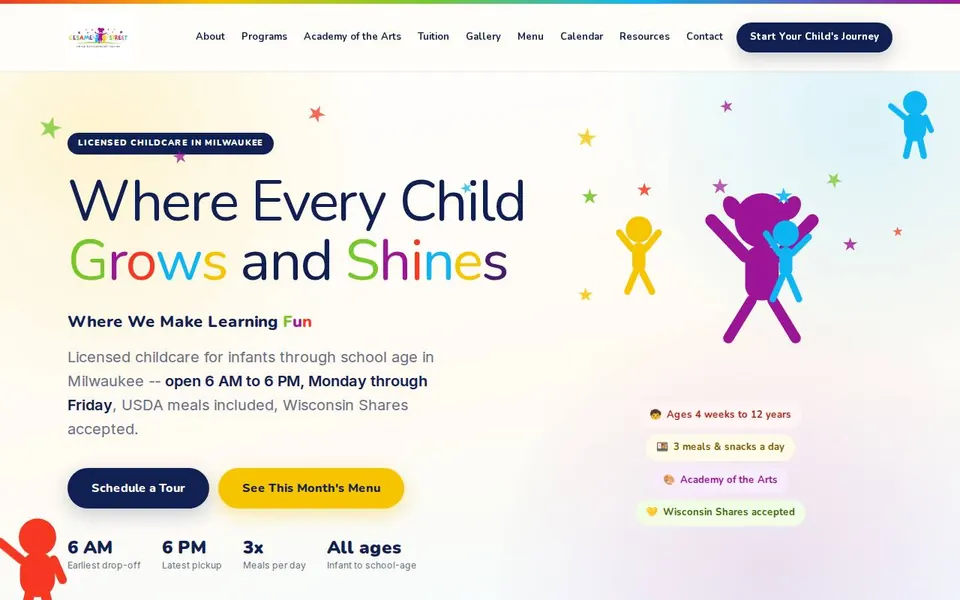 Cesame Street Child Development Center home page