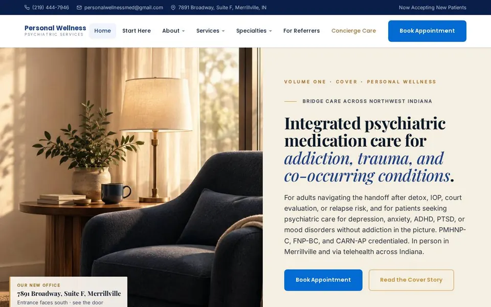 Personal Wellness Psychiatric Services home page