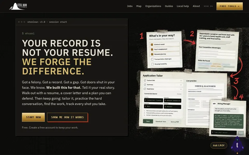 Steel Man Resumes home page